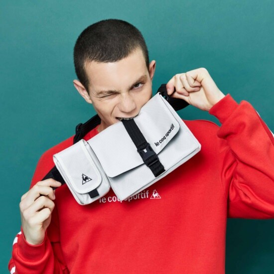 르꼬끄(LECOQ) 남녀공용 탈부착 포켓 홀스터백 (Q8323CBG93)