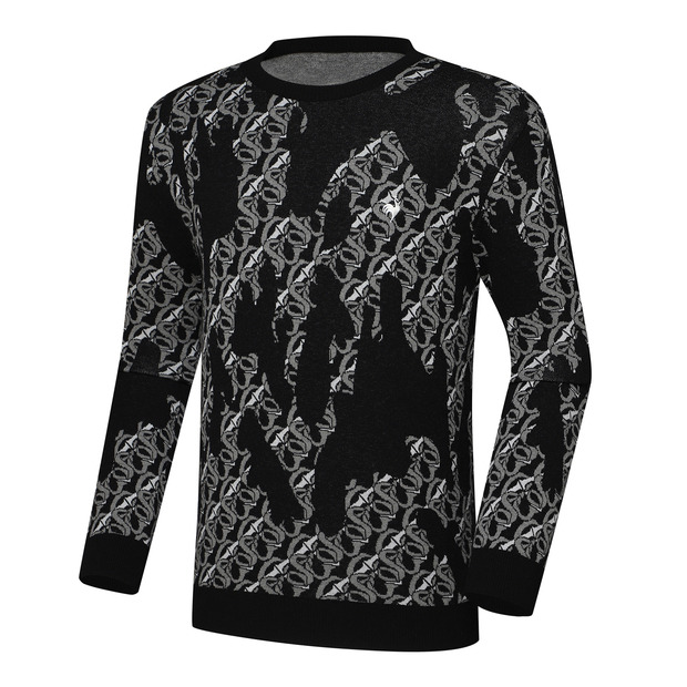 [MONOGRAM] 남성 모노그램 자카드 패턴 스웨터