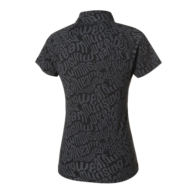 여성 패턴 하이넥 반팔 티셔츠