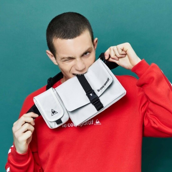 르꼬끄(LECOQ) 남녀공용 탈부착 포켓 홀스터백 (Q8323CBG93)