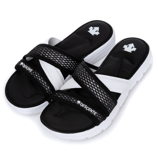 데상트(DESCENTE) [18SS 신상]여성 ELASTY SLD (엘라스티 슬라이드) 블랙 (S8228TCT12)