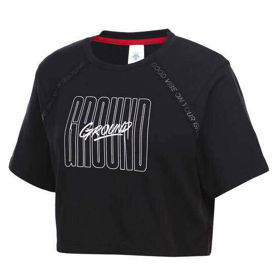 데상트(DESCENTE) [신상품]여성 그라운드 크롭기장 반팔티셔츠 (S8322ITS01)