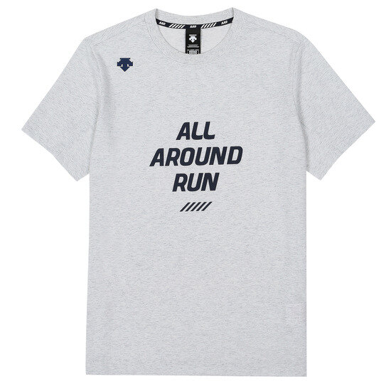 데상트(DESCENTE) [신상품]남녀공용 코튼 ALL AROUND RUN 워딩 반팔 티셔츠 (S8323VTS75)