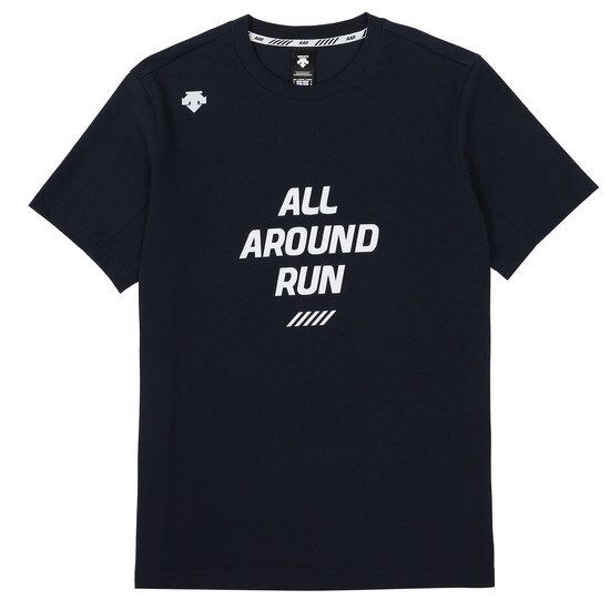 데상트(DESCENTE) [신상품]남녀공용 코튼 ALL AROUND RUN 워딩 반팔 티셔츠 (S8323VTS75)