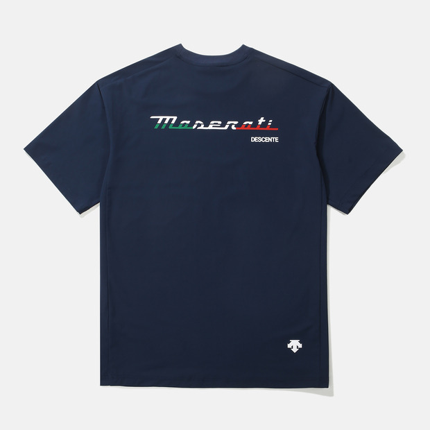 [데상트X마세라티] 워딩 그래픽 트리코트 티셔츠