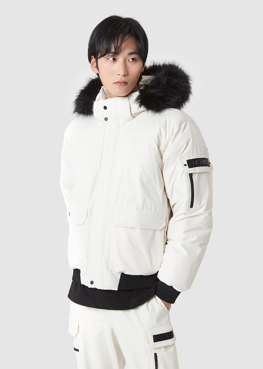 [DESCENTE] 듀얼리스 에스키모 후디 숏 에코퍼 다운자켓