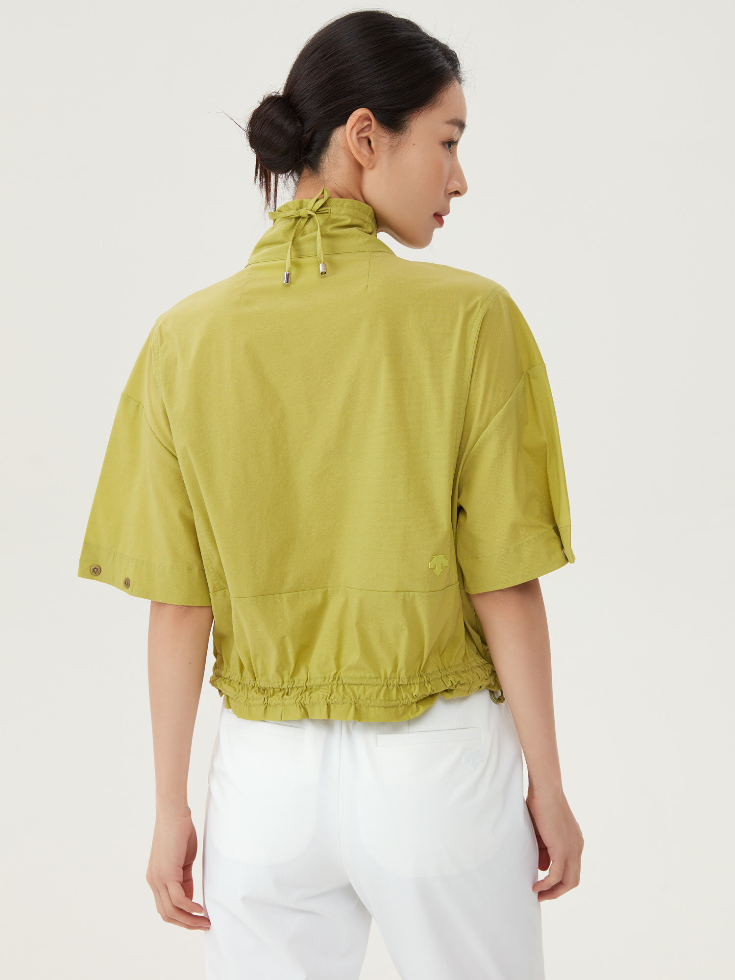 [DESCENTE GOLF] 여성 미니 후드 셔링 티셔츠