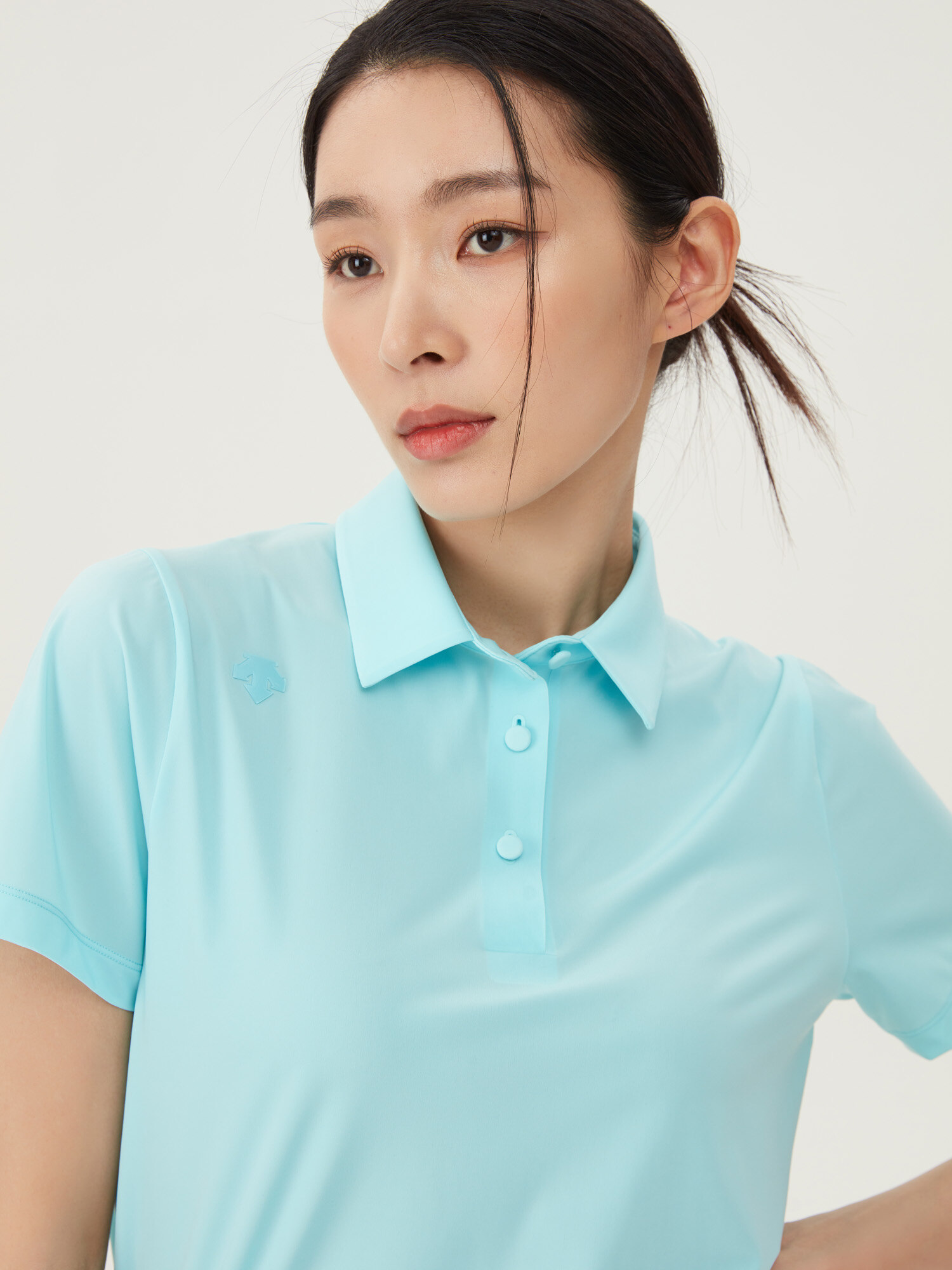 DESCENTE GOLF(데상트골프) 여성 옵티마이저 반팔티셔츠 아이스블루 (DO21WPTS41) S.I.VILLAGE