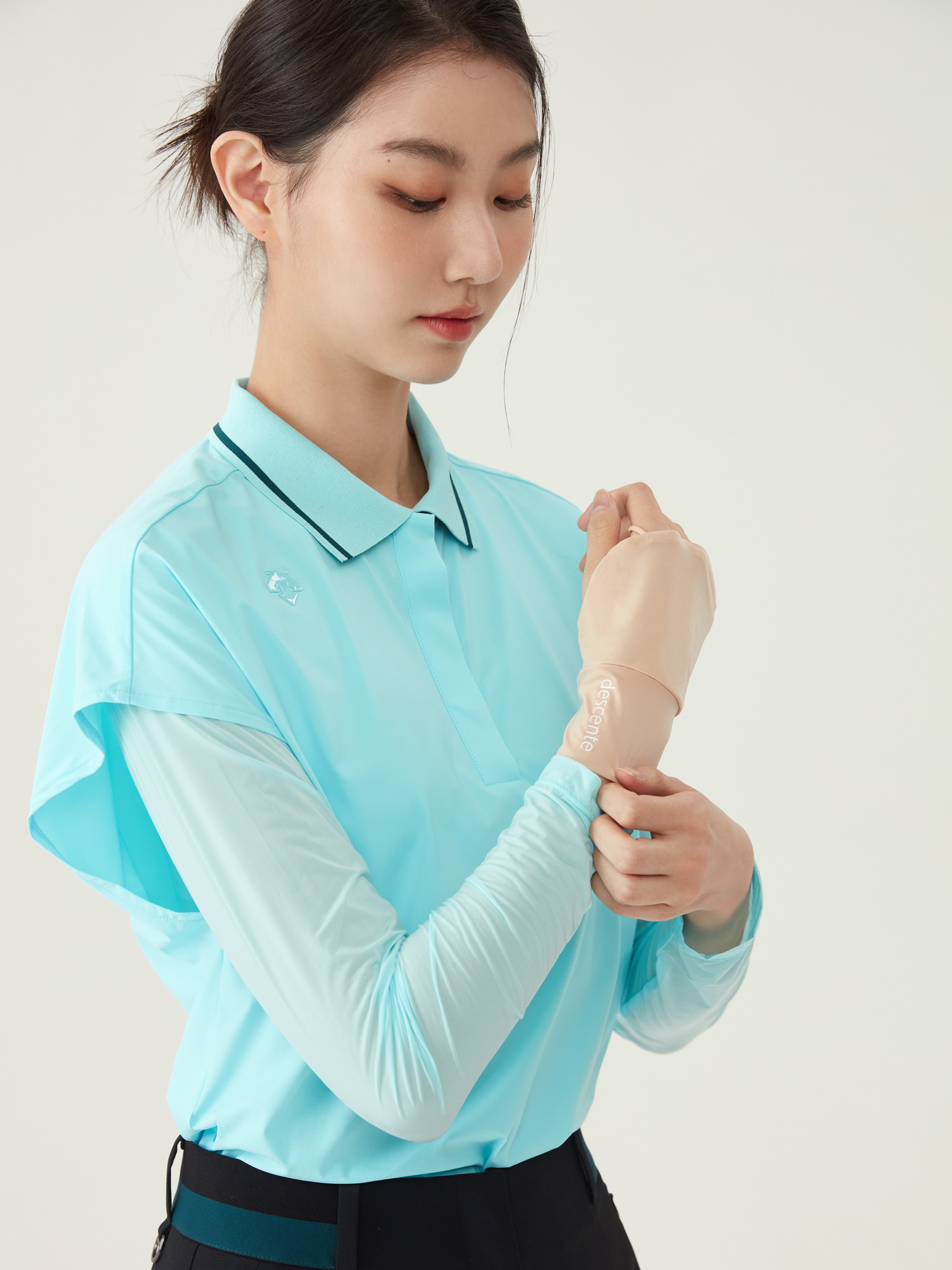 [DESCENTE GOLF] 여성 레이어드 냉감 긴팔 티셔츠