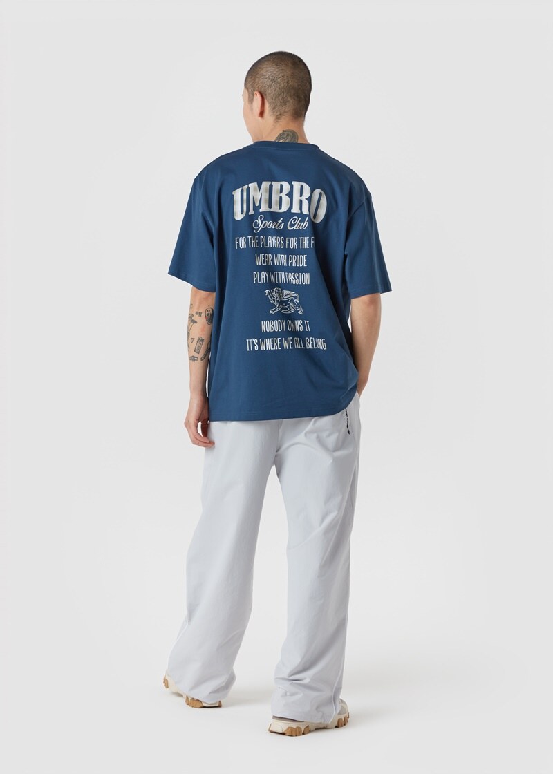 ◆UMBRO◆ Ombre Short Sleeve T-Shirt Navy UQ121CRS22 UQ121CRS22_DGN0_N03.JPG