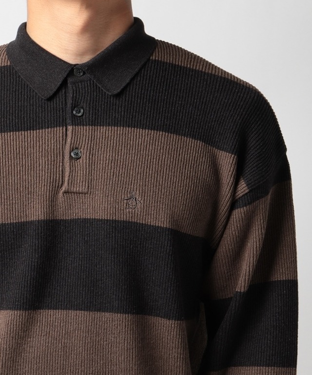 [Original Penguin] 남성 스트라이프 카라 스웨터