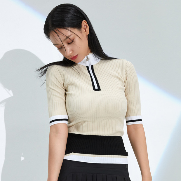 여성 Half zip 스웨터