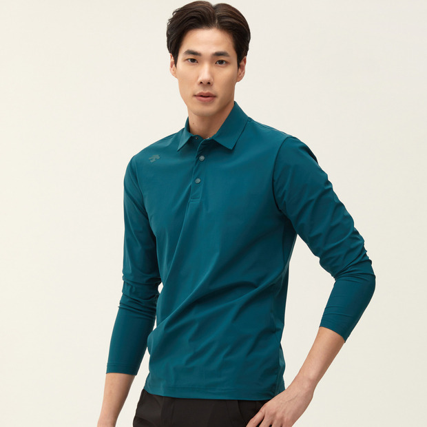[DESCENTE GOLF] 남성 등판 포인트 카라 티셔츠