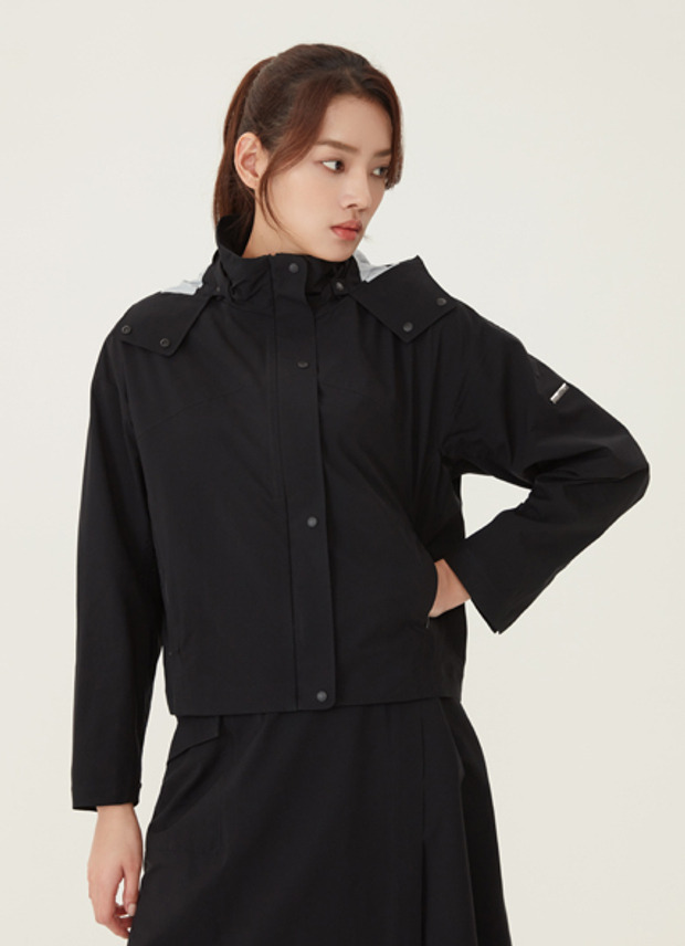여성 오버핏 레인 자켓(패커블)