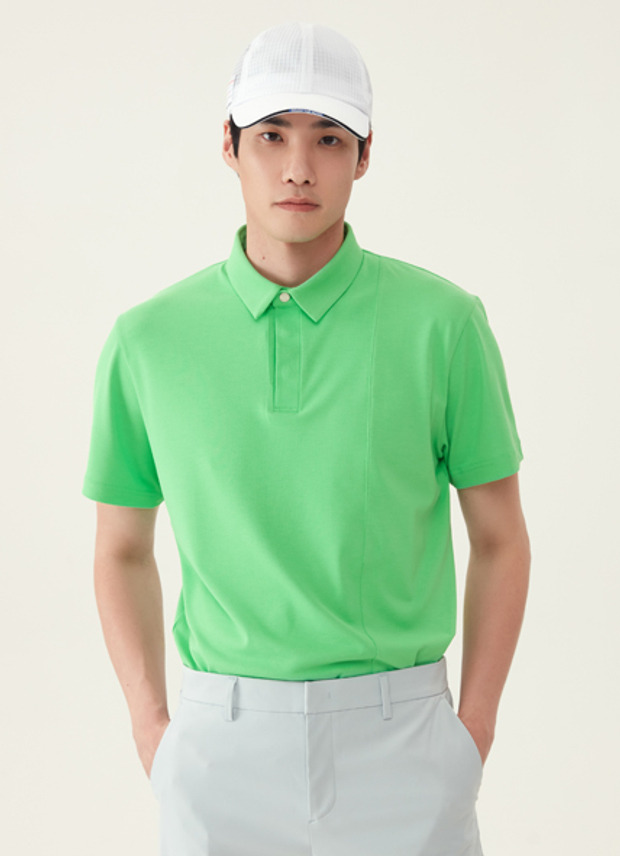 남성 절개라인 반팔 티셔츠