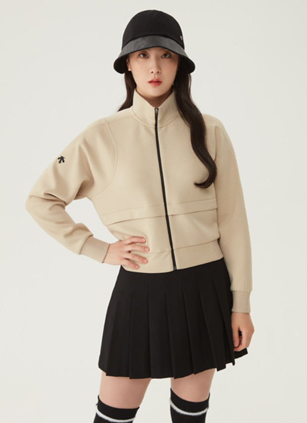 여성 쿠션 집업 블루종 점퍼