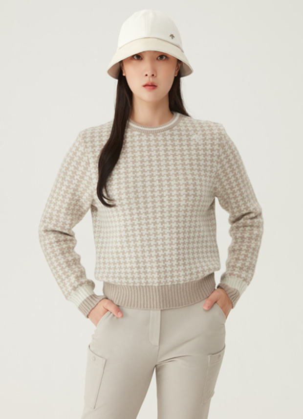 여성 패턴 방풍 스웨터