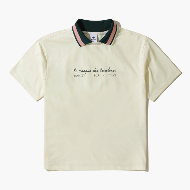 여성 카라포인트 드롭숄더 티셔츠