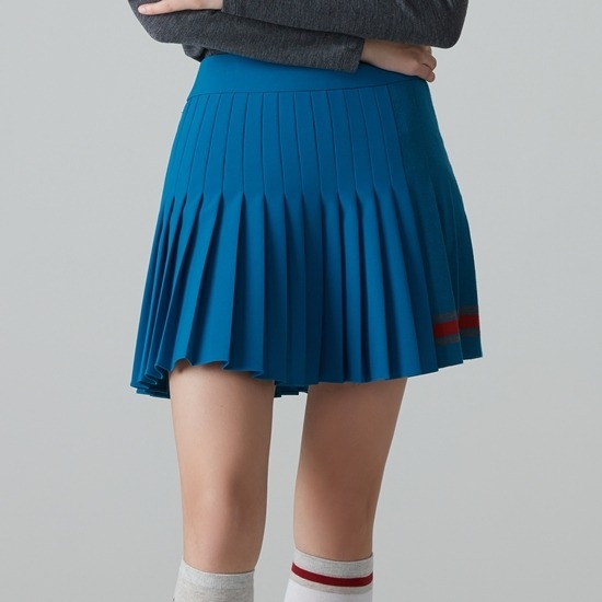 여성 스웨터 하이브리드 플리츠 스커트