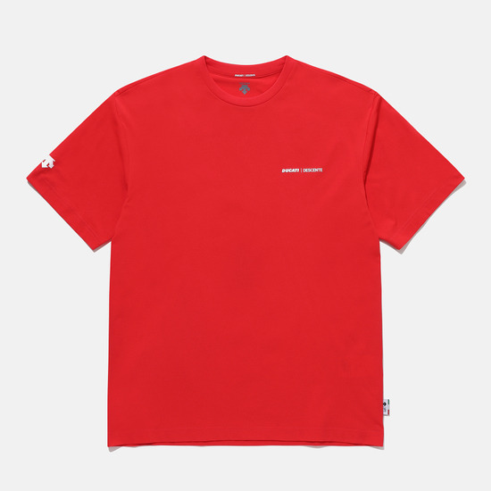 [데상트X두카티] 남성 바이크 그래픽 오버핏 반팔 티셔츠