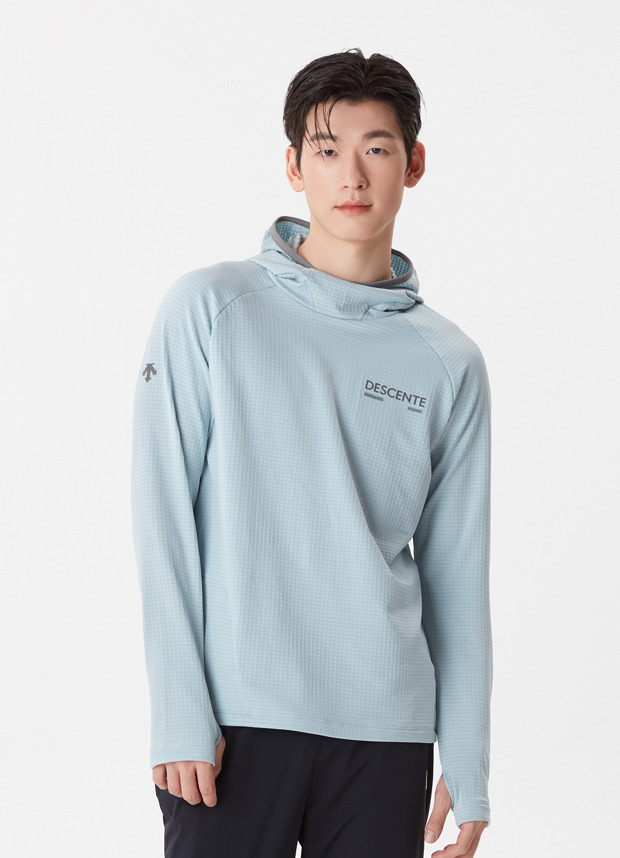 러닝 핑거홀 후드티셔츠