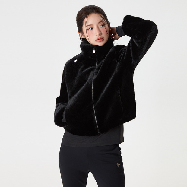 여성 에코밍크 숏 자켓