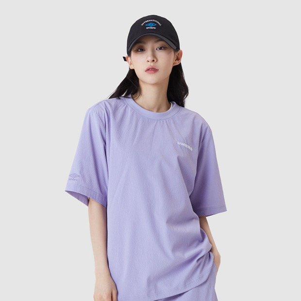 시어서커 반팔 라운드 티