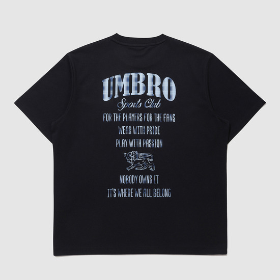 ★UMBRO★ Ombre Short Sleeve T-Shirt Black UQ121CRS22 UMBRO Ombre short-sleeved T-shirt